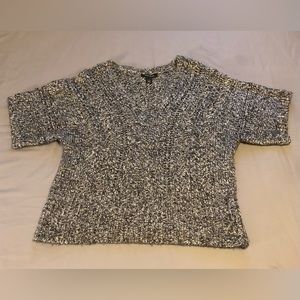 White House Black Market Cable Knit Short Sleeve Sweater Size Large